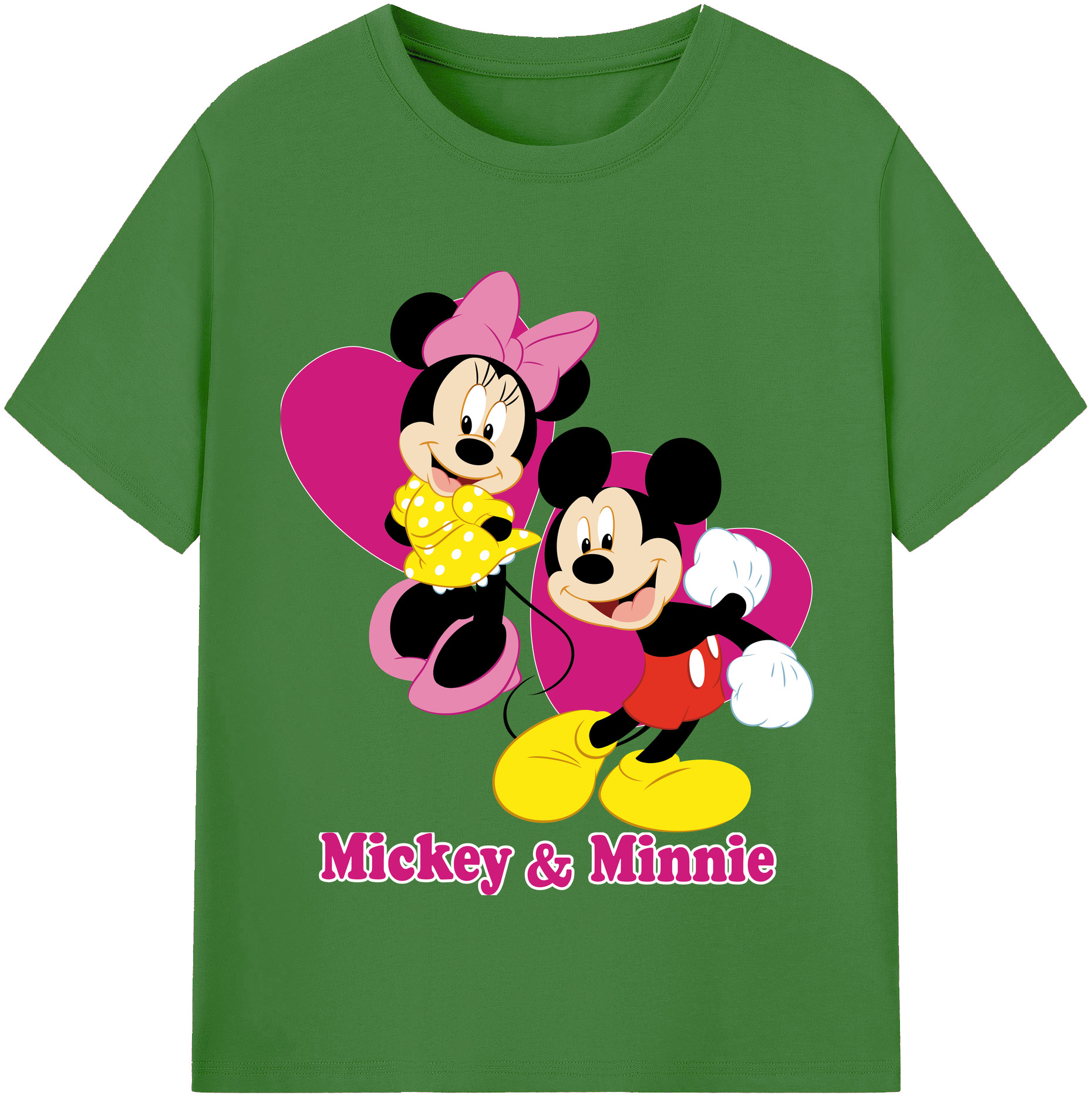 （画像用） ミッキーマウス Mickey Mouse レディースカジュアルプリントTシャツ（綿100％）